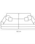 Medium Modular Sofa for Kids - Churros Moon Grey
