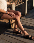 Meeliku Leather Sandals – Dark Brown