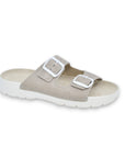 Meeliku Leather Sandals – Grey/White