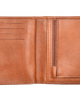 Mens Natural Leather Wallet with Card and Coin Pockets