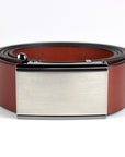 Mens Full Grain Leather Belt with Ratchet Buckle