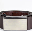 Mens Full Grain Leather Belt with Ratchet Buckle