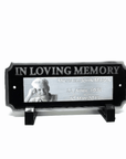 Photo Engraved Bench Plaque – Custom Cast Aluminum Memorial Garden Sign