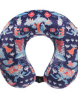 Memory Foam Travel Neck Pillow Violet Multi