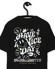 GUSTATORY Originals Have A Nice Day Heavy Cotton Embroidered T-Shirt