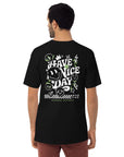 GUSTATORY Originals Have A Nice Day Heavy Cotton Embroidered T-Shirt