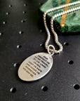 Saint Christopher Necklace - Men's Solid Stainless Steel Chain With Custom Engraved Pendant