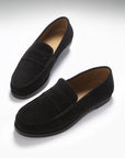 Boat Loafers, black suede