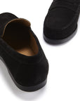 Boat Loafers, black suede