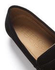 Boat Loafers, black suede
