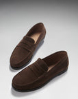 Boat Loafers, brown suede