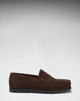 Boat Loafers, brown suede