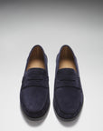 Boat Loafers, navy blue suede