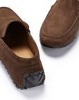 Tyre Sole Driving Loafers, brown suede
