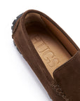 Tyre Sole Driving Loafers, brown suede