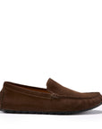 Tyre Sole Driving Loafers, brown suede