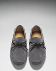 Laced Driving Loafers, slate grey suede
