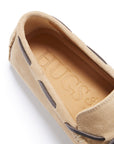 Laced Driving Loafers, taupe suede