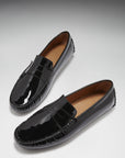 Penny Driving Loafers, black patent leather