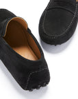 Penny Driving Loafers, black suede