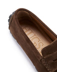 Tyre Sole Penny Driving Loafers, brown suede