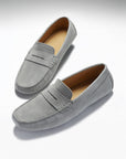 Penny Driving Loafers, dove grey suede