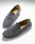Penny Driving Loafers, slate grey suede