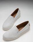 Slip-on Sneakers, white leather