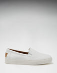 Slip-on Sneakers, white leather