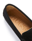 Tasselled Driving Loafers, black suede