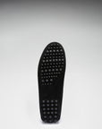 Tasselled Driving Loafers, black suede