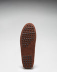 Tasselled Driving Loafers, mahogany brown suede