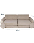 Large Slimcord Sofa in Ecru for Children