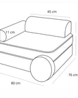 MeowBaby® Modular Children's Chair - 5 Elements, Bearly Off-White