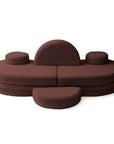 MeowBaby® Modular Sofa Coccolo for Kids – 6 Piece, Bearly Brown