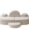 MeowBaby® Modular Sofa Coccolo for Kids – 6 Piece, Bearly Light Gray