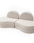MeowBaby® Modular Sofa Coccolo for Kids – 6 Piece, Bearly Light Gray