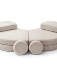 MeowBaby® Modular Sofa Coccolo for Kids – 6 Piece, Bearly Light Gray