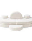 MeowBaby® Modular Sofa Coccolo for Kids – 6 Piece, Bearly Off-White