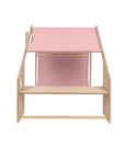 MeowBaby® Natural Wooden House for Kids - Pink Roof