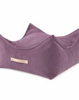 MeowBaby® Pouffe For Children, Square, Corduroy - Lavender