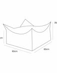 MeowBaby® Pouffe For Children, Square, Corduroy - Forrest