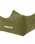 MeowBaby® Pouffe For Children, Square, Corduroy - Lime