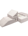 Soft Velvet Modular Play Sofa in Ecru