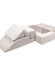 Soft Velvet Modular Play Sofa in Ecru