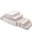 MeowBaby® Soft Velvet Bricks Sofa - Ecru