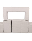 MeowBaby® Soft Velvet Bricks Sofa - Ecru