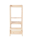 MeowBaby Wooden Kitchen Helper for Children - Natural