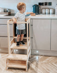 Natural Wooden Kitchen Helper for Children