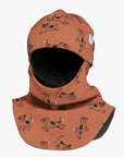 Kids Merino Balaclava in Copper Dogs Print